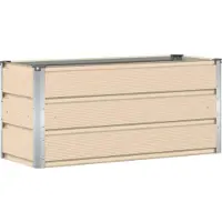 vidaXL Jardinière Ivoire 100 X 40 X 45 Cm Acier