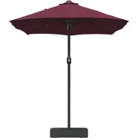 vidaXL Parasol de jardin rouge bordeaux 385 x 209 x 244 cm Polyester