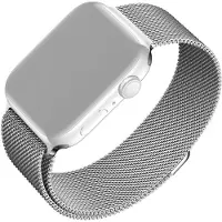 FIXED Strap en maille pour Apple Watch 38/40/41mm Silver (Acier inoxydable), Sangles de montre, Argent