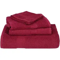 vidaXL Essuie-mains 2 pcs bordeaux 50x100 cm 360 g/m² 100% coton