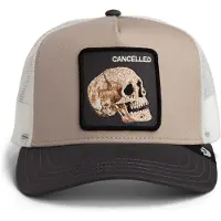GOORIN BROS. Casquette 'Gorra goorin beige calavera cancelled skull trucker cap' beige