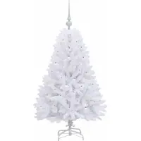 vidaXL Sapin de Noël Artificiel à Branches Articulées Blanc 120 cm