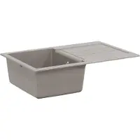 vidaXL Lavabo Gris 780 x 500 mm 80% quartz et 20% résine