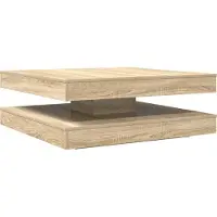 vidaXL Table basse pivotante à 360 degrés Chêne Sonoma 90x90x34,5 cm