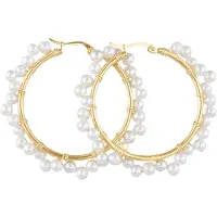 Heidemann Boucles d'oreilles 'Globosus ' or / blanc perle