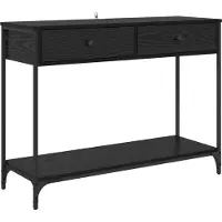 vidaXL Table console Chêne noir 100 x 34,5 x 75 cm Bois d'ingénierie