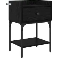 vidaXL Table de chevet avec tiroir 2 pcs Chêne noir 40 x 29 x 60 cm