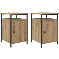vidaXL Cabinet de chevet 2 pcs Chêne artisanal 40 x 42 x 60cm