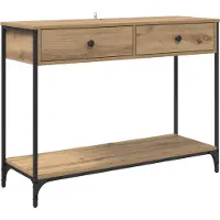 vidaXL Table console avec tiroir Chêne artisanal 100 x 34,5 x 75 cm