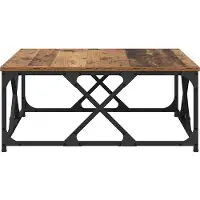vidaXL Table basse en vieux bois 70 x 70 x 30 cm Bois composite