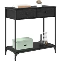 vidaXL Table console Chêne noir 75 x 34,5 x 75 cm Bois d'ingénierie