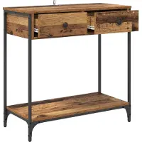 vidaXL Table console Bois Ancien 75 x 34,5 x 75 cm Bois d'ingénierie