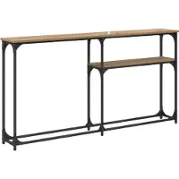 vidaXL TableConsole Chêne artisanal 145 x 22,5 x 75 cm