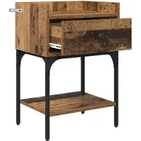 vidaXL Table de chevet Bois ancien 40 x 29 x 60 cm Bois d'ingénierie