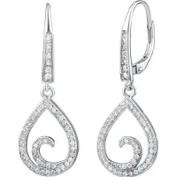 Silvego Boucles d'oreilles en argent drops hook JJJE0011, (Argent sterling 925)