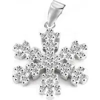 Beneto Fashion silver snowflake pendentif AGH679 (L), (Argent)