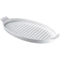 HorecaTraders Plateau de service | Porcelaine | Blanc | 40 x 20 cm