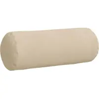 vidaXL Coussins D'accent 2 Pcs Crème Ø 25 X 70 Cm Tissu En Microfibre