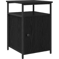 vidaXL Cabinet de chevet Chêne noir Bois d'ingénierie