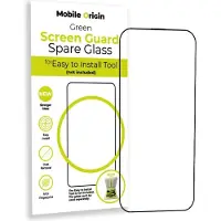 Mobile Origin Screen Guard Spare Glass Full Coverage - iPhone 16 Pro (1 pcs, Apple iPhone 16 Pro), Téléphone portable : film de protection, Transparent, Noir