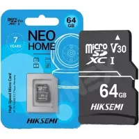 Hiksemi Hikvision MicroSD kártya - NEO 64GB microSDXC, Class 10 and UHS-I, TLC (adapter nélkül) (64 Go, microSDXC, UHS-I), Carte mémoire, Noir