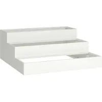 vidaXL Cache-pot de jardin Blanc 90 x 90 x 35 cm Acier