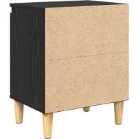 vidaXL Cabinet de chevet Chêne noir 40 x 30 x 50 cm Bois d'ingénierie