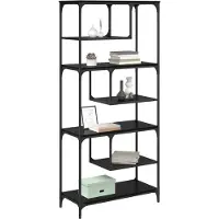 vidaXL Bibliothèque Chêne noir 81 x 36 x 176 cm Bois d'ingénierie