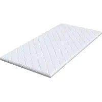vidaXL Surmatelas en fibre de coco blanc 90 x 200 cm Tissu jacquard