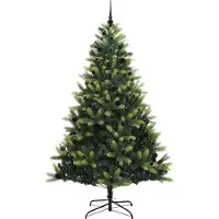 vidaXL Sapin de Noël artificiel pliant avec 300 LED vert 240 cm