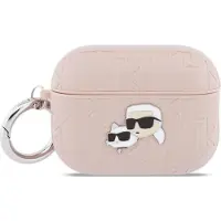 Karl Lagerfeld Housse Case AirPods Pro 3 plastique rose logo tête de chat métal