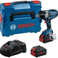 Bosch Boulonneuse GDS 18V-1600 HC - - avec 2 batteries 18V 8 Ah - chargeur rapide - L-BOXX - 06019M1002