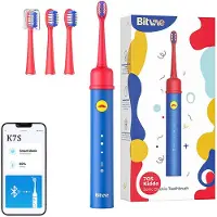 Bitvae Brosse à dents sonique pour enfants avec application et jeu d'embouts Bvk7S (bleu)