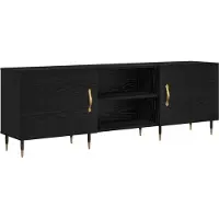 Syfax Meuble TV Chêne noir 150 x 30 x 50 cm Bois d'ingénierie