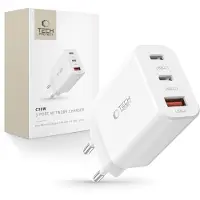 Tech-Protect Nc30W Chargeur secteur 3 ports Pd30W/Qc3.0 Blanc