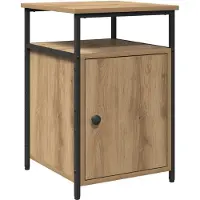 vidaXL Cabinet de chevet chêne artisanal Bois d'ingénierie