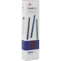 GBC Baguettes à relier , plastique, Ø 6 mm, 100 p., noir