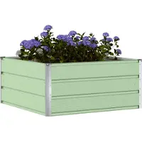 vidaXL Jardinière Vert Pastel 100 X 100 X 45 Cm Acier