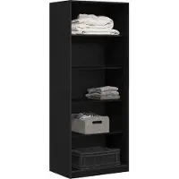 vidaXL Armoire noir aspect chêne 80 x 50 x 200 cm