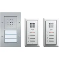 Gira Türsprechanlage Kabelgebunden Komplett-Set 2 Familienhaus Aluminium