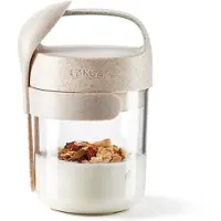 Leku Jar To Go Organic avec cuillère Lékué 301014V19U150 400 ml Beige