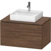 Duravit L-Cube Meuble sous-lavabo en console suspendu, avec plan de toilette en console, 2 tiroirs, 820x482x550mm, LC4880021210000