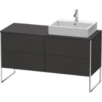 Duravit XSquare Meuble sous-lavabo sur console au sol, 4 tiroirs, vasque à droite, 1400x778x548mm, XS4923R8080
