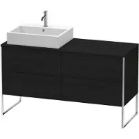 Duravit XSquare Meuble sous-lavabo sur console au sol, 4 tiroirs, vasque à gauche, 1400x778x548mm, XS4923L1616