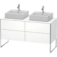 Duravit XSquare Meuble sous-vasque sur console au sol, pour deux vasques, 4 tiroirs, 1400x778x548mm, XS4926B8484
