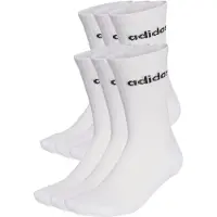 Adidas Chaussettes de sport 'Linear Crew Cushioned 6 Pair Pack' noir / blanc