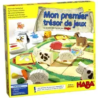 Haba - Mon premier trésor de jeux - 10 jeux en un avec pièces en bois , 4686