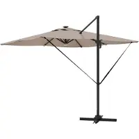 vidaXL Parasol Roma, 286 x 284 x 270 cm, aluminium et polyester
