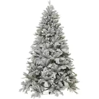 VIVANNO Sapin de Noël en polyéthylène NORDMANN SNOW 150, rond, blanc, aspect naturel - 112 x 150 cm
