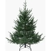 VIVANNO Sapin de Noël en polyéthylène, ÉPICÉA 120, aspect naturel, vert - 110 x 120 cm